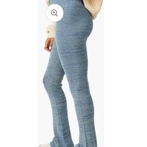 FREE PEOPLE BLUE KNIT PANT